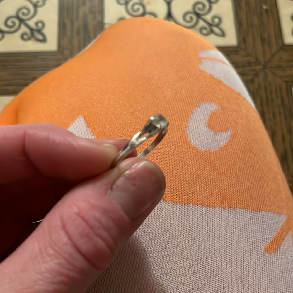 Sterling silver engagement ring